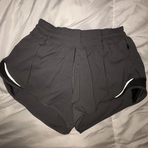 Grey lululemon hotty hot shorts